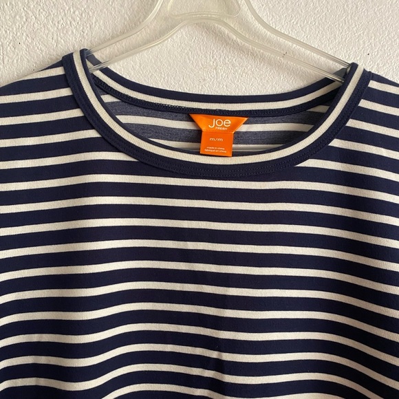 JOE Fresh Striped Shirt Dress Navy and White M - Picture 5 of 10